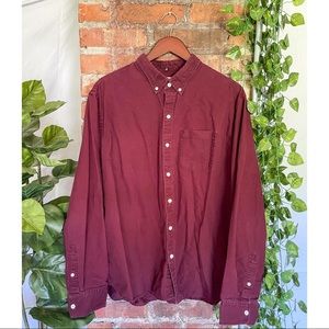 men’s old navy maroon button up